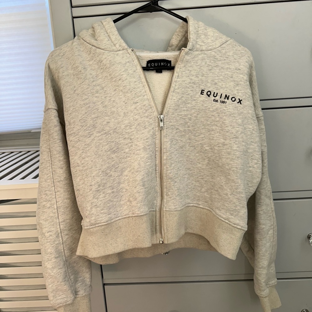 Equinox Women's Light Gray Zip-Up Hoodie